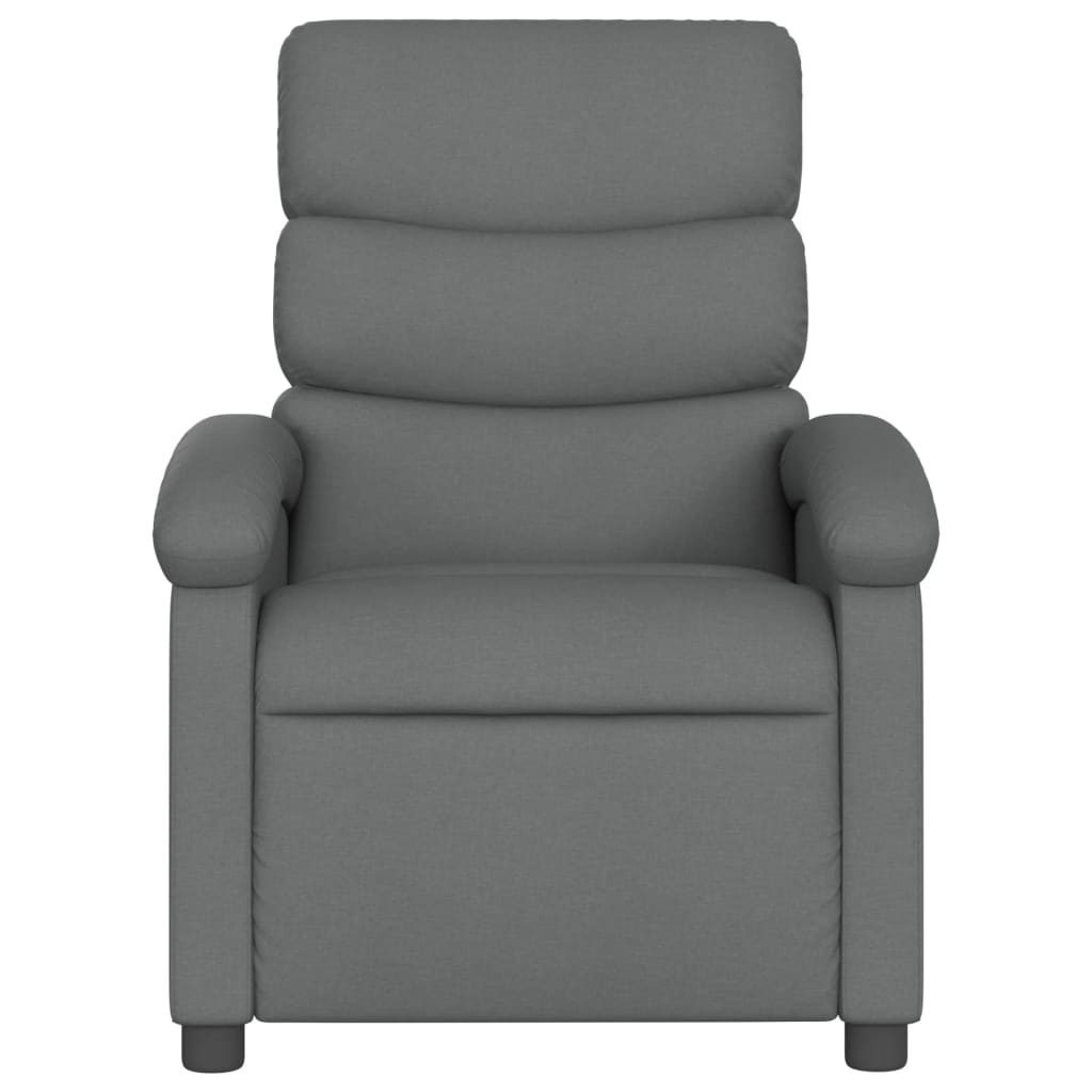 vidaXL Electric Massage Recliner Chair Dark Gray Fabric