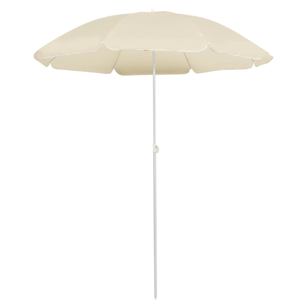 vidaXL Garden Parasol with Steel Pole Sand 70.9"