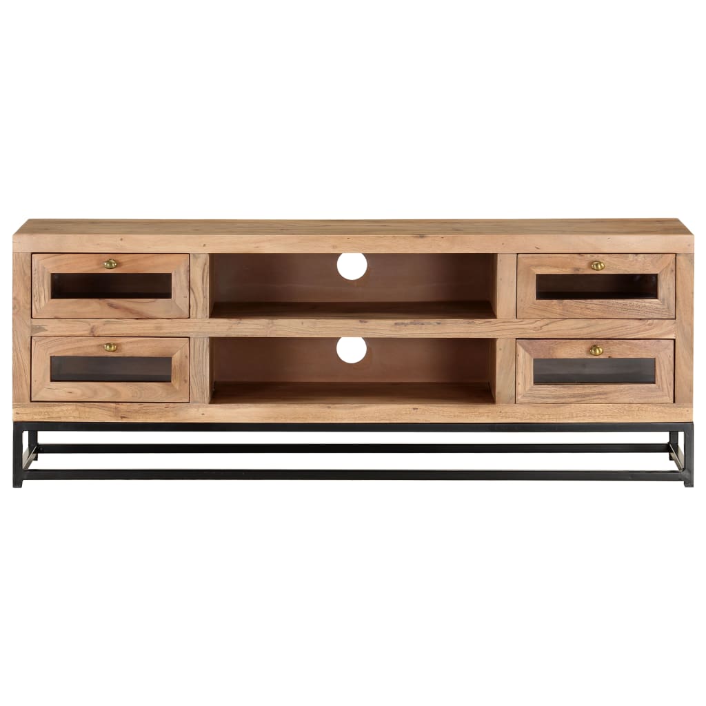 vidaXL TV Stand 43.3"x11.8"x15.7" Solid Wood Acacia