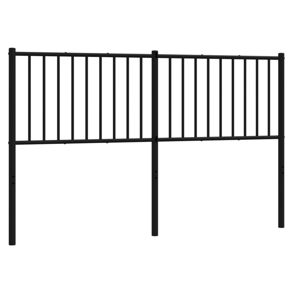 vidaXL Metal Headboard Black 59.1"