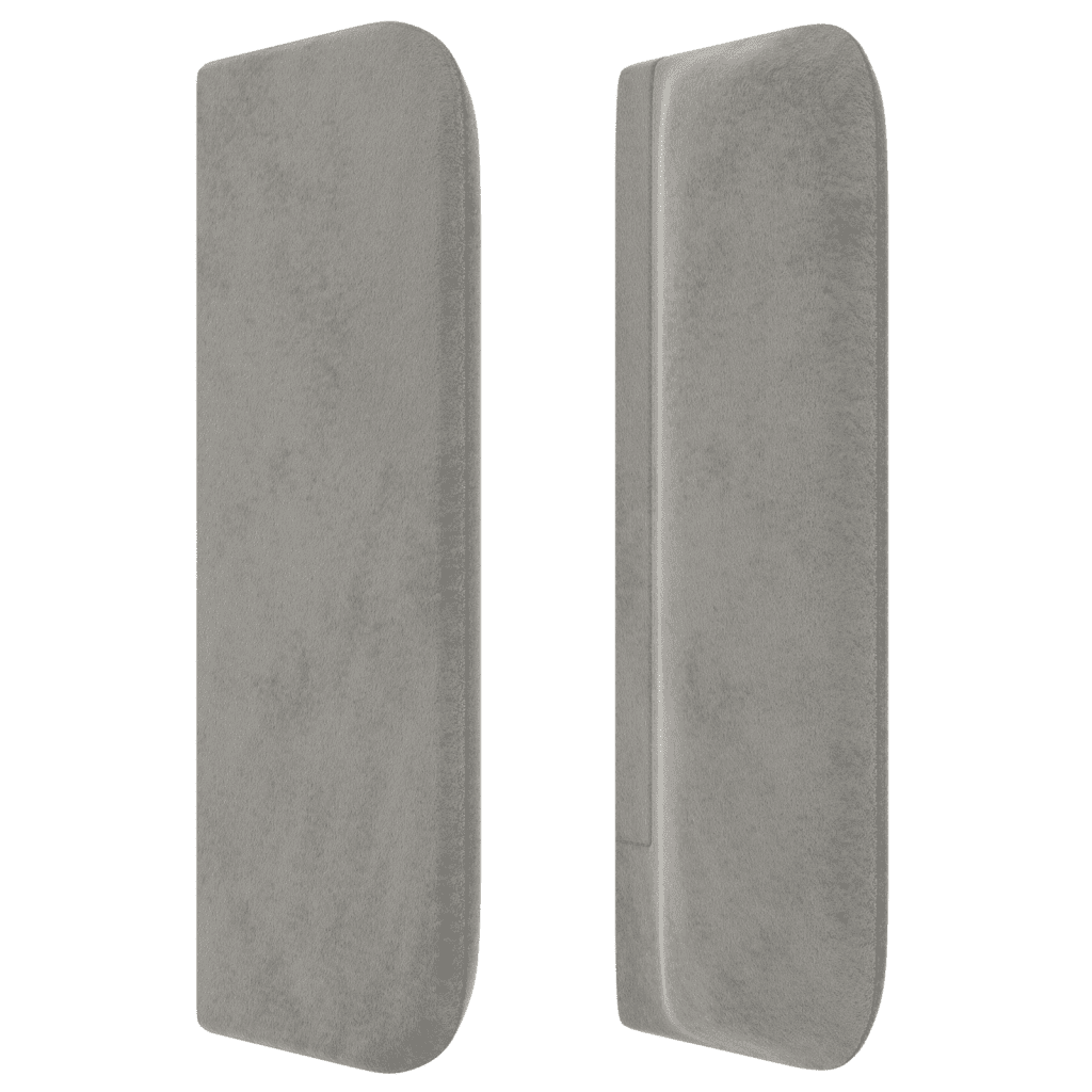 vidaXL LED Headboard Light Gray 72"x6.3"x30.7"/34.6" Velvet