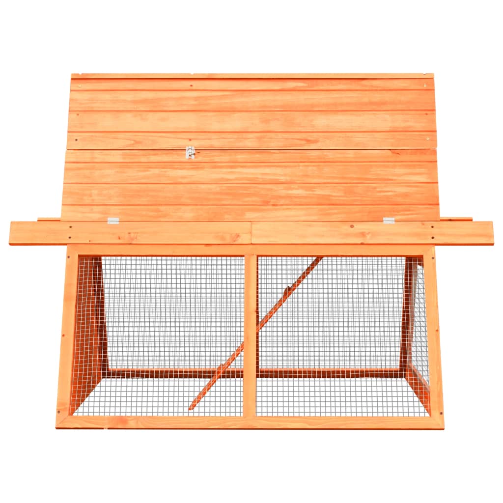 vidaXL Rabbit Hutch Solid Pine & Fir Wood 59.8"x50.4"x42.5"