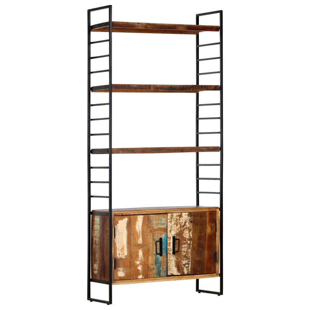 vidaXL 4-Tier Bookcase 31.5"x11.8"x70.9" Solid Reclaimed Wood