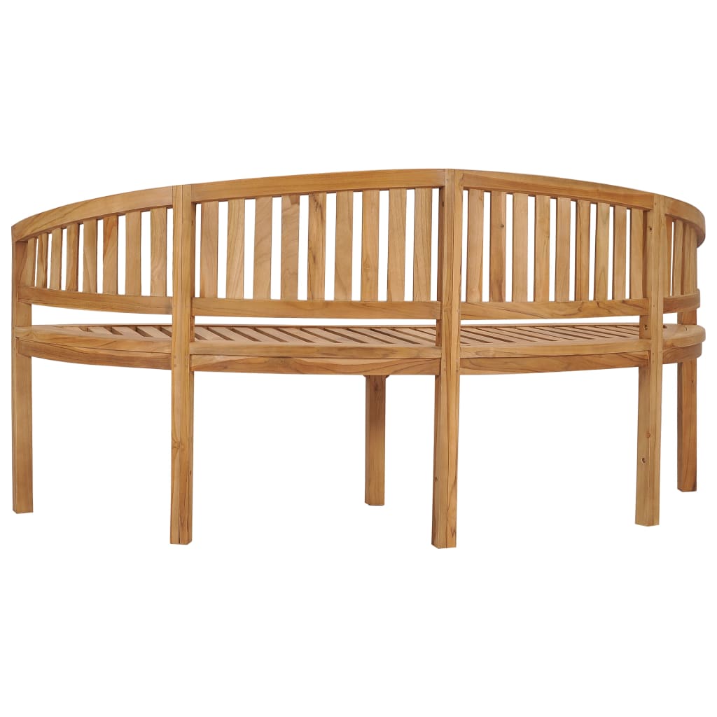 vidaXL Banana Bench 70.9" Solid Teak Wood