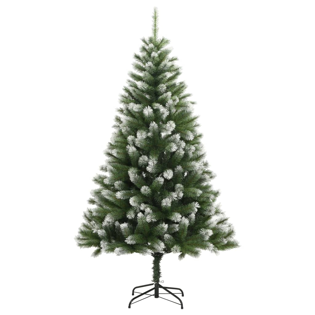 vidaXL Artificial Hinged Christmas Tree 300 LEDs & Ball Set 70.9"