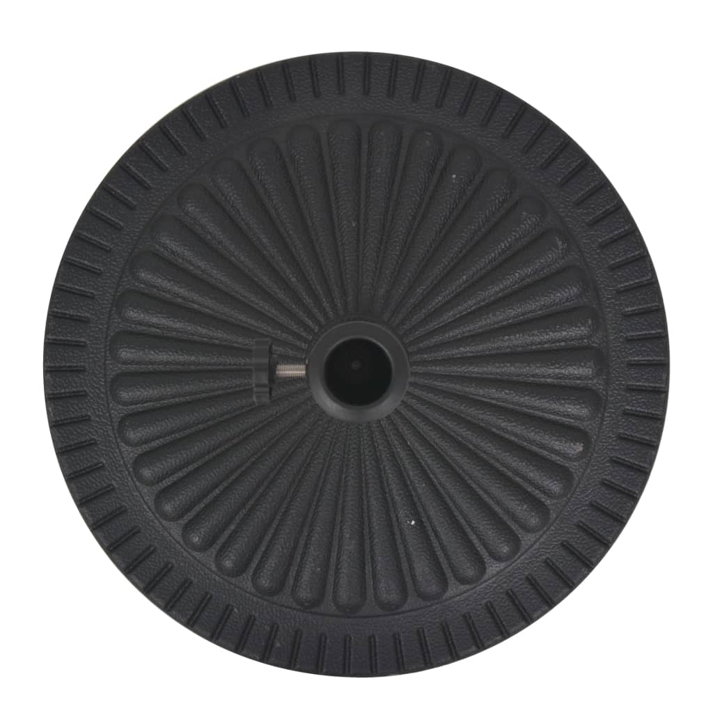 vidaXL Parasol Base Resin Round Black 30.9 lb