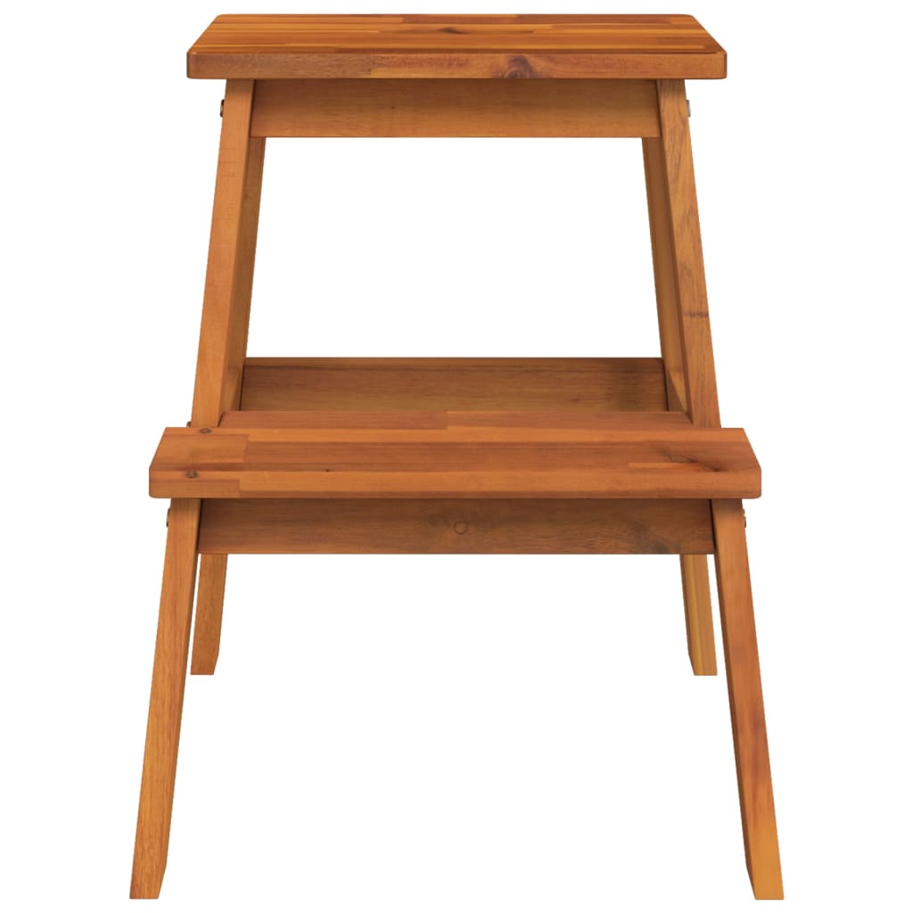 vidaXL 2 Step Stool 15.7"x15"x19.7" Solid Wood Acacia