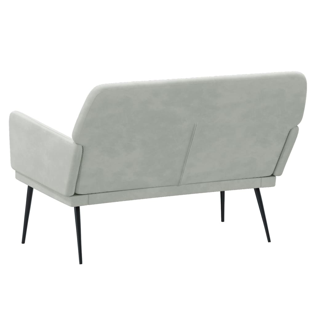 vidaXL Bench Light Gray 42.5"x31.1"x31.1" Velvet