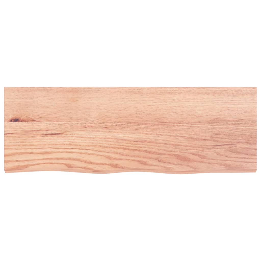 vidaXL Wall Shelf Light Brown 31.5"x11.8"x(0.8"-1.6") Treated Solid Wood Oak