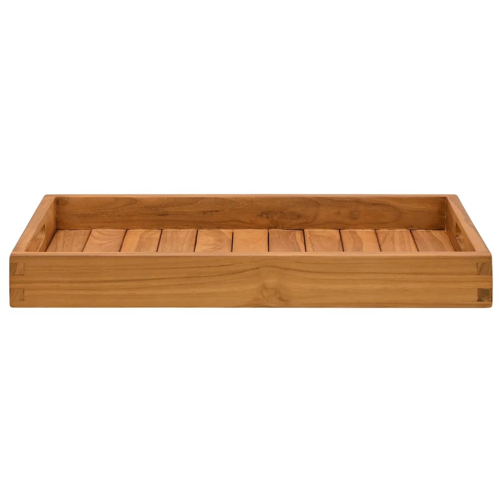 vidaXL Serving Tray 23.6"x13.8" Solid Wood Teak