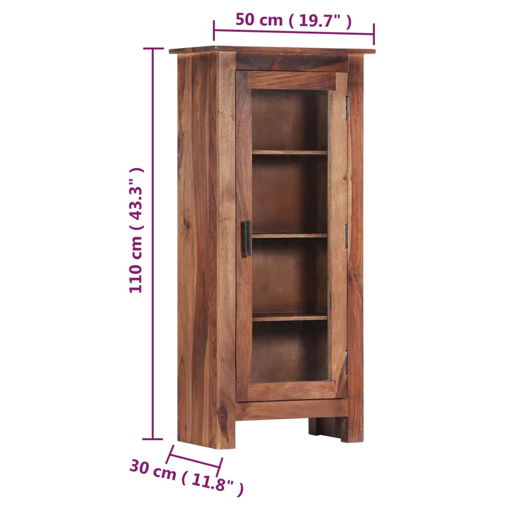 vidaXL Highboard 19.6"x11.8"x43.3" Solid Wood