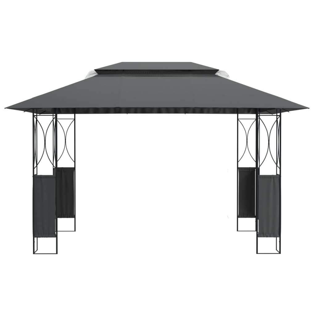 vidaXL Gazebo with Roof Anthracite 157.5"x118.1"x106.3" Steel