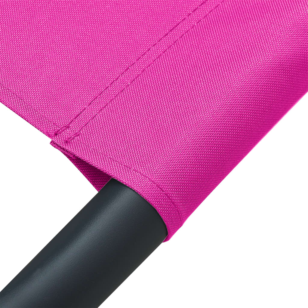 vidaXL Patio Lounge Bed Fabric Pink