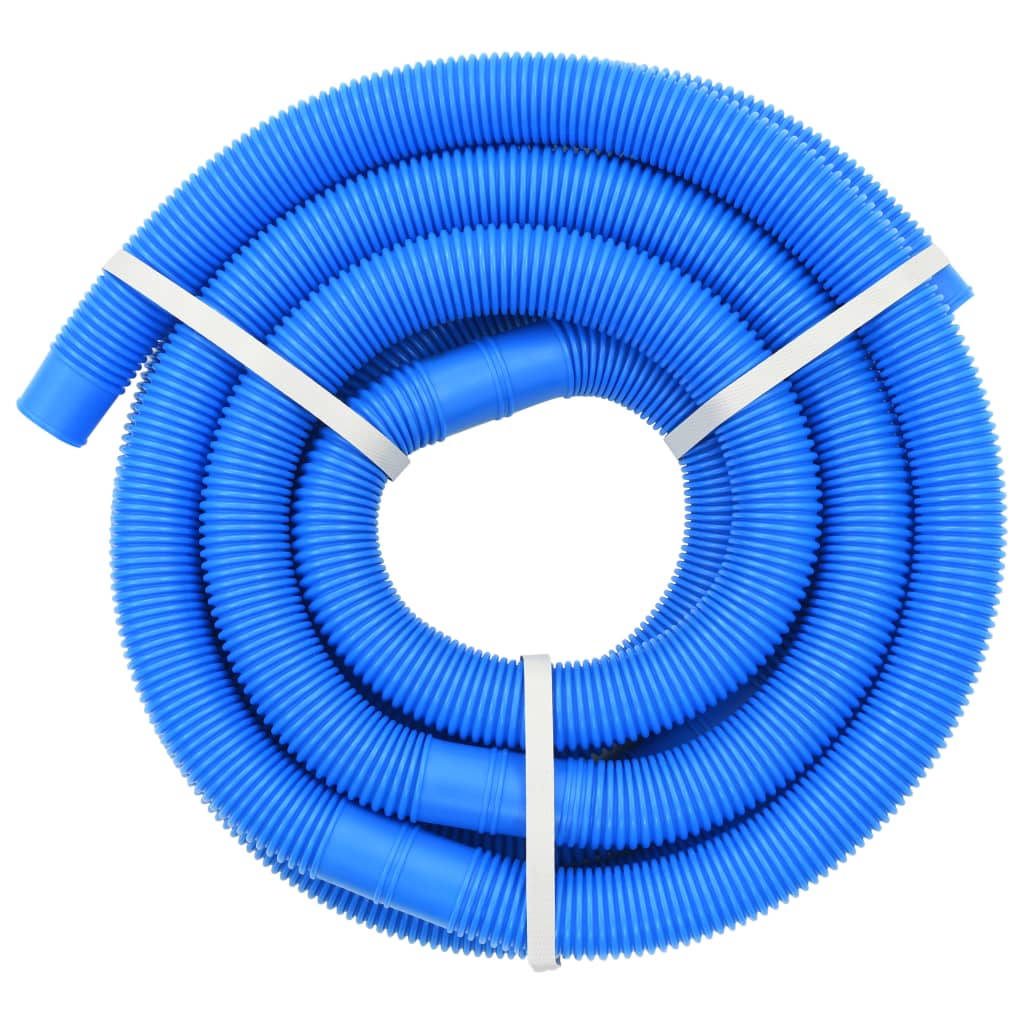 vidaXL Pool Hose with Clamps Blue 1.5" 19.7'