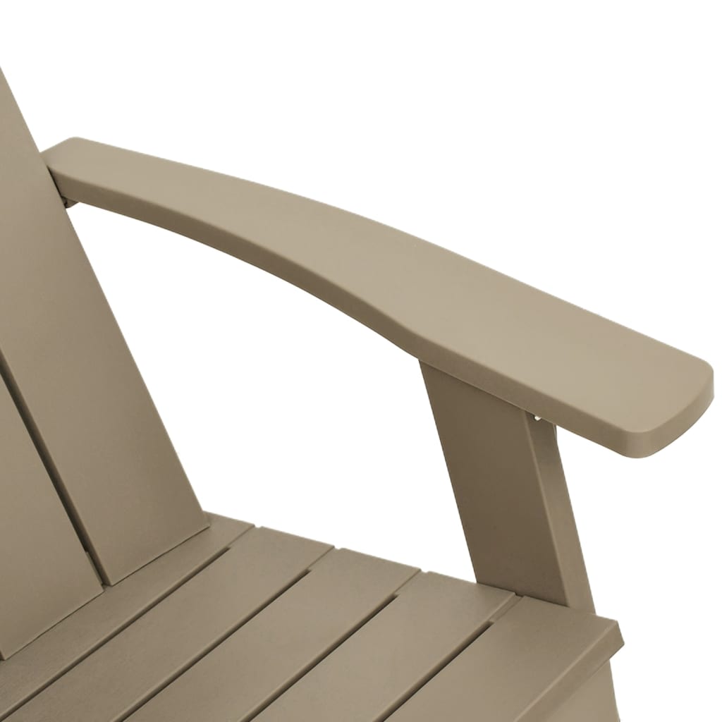 vidaXL Patio Adirondack Chair Light Brown 29.5"x34.8"x35.2" Polypropylene