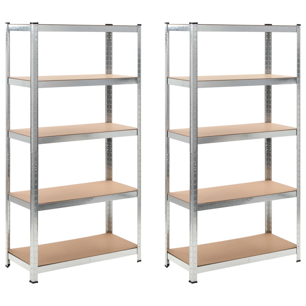 vidaXL Storage Shelves 2 pcs 35.4"x15.7"x70.9" MDF