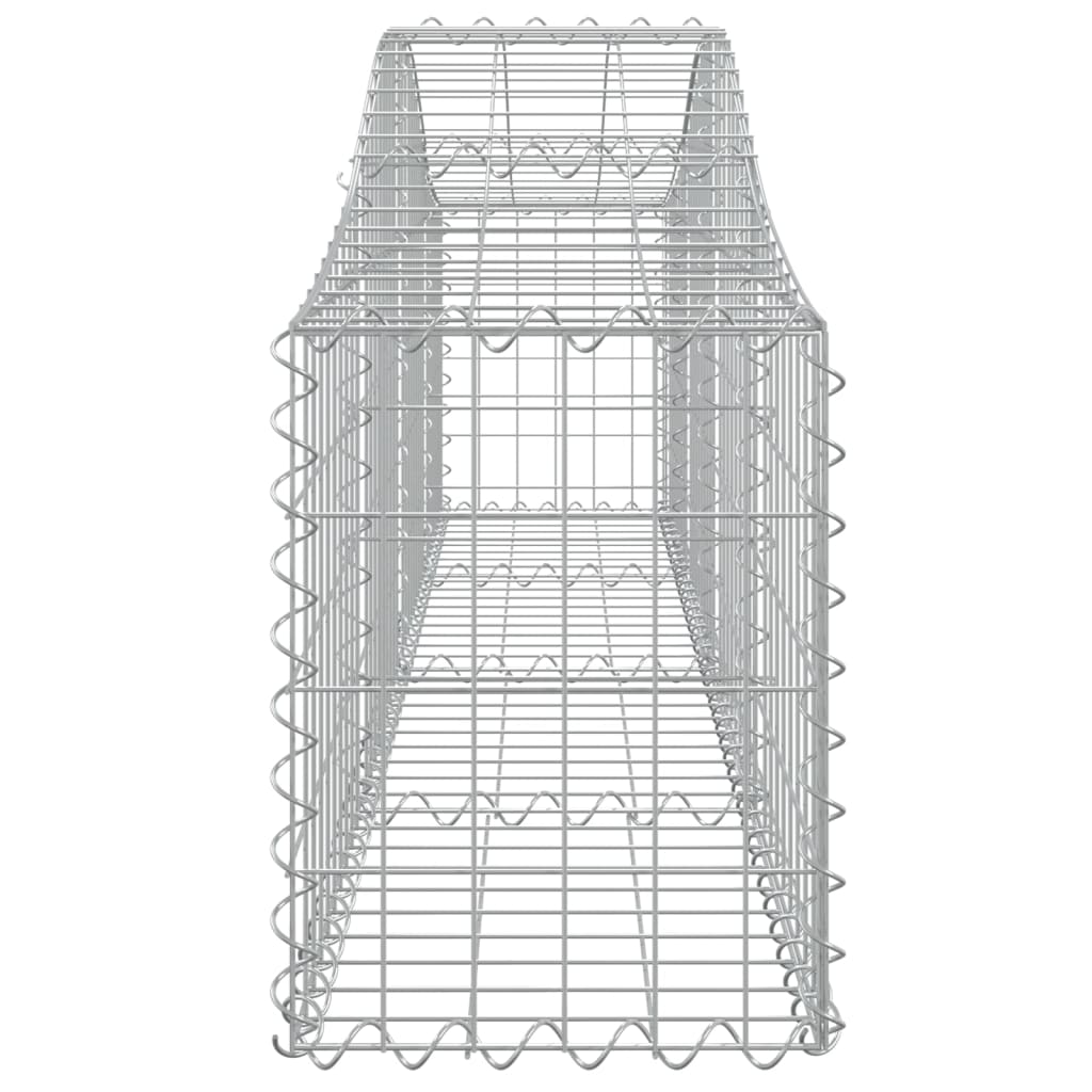 vidaXL Arched Gabion Baskets 15 pcs 78.7"x11.8"x15.7"/23.6" Galvanized Iron