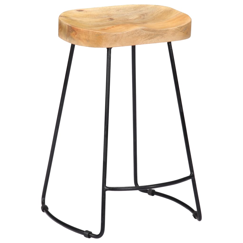 vidaXL Gavin Bar Stools 2 pcs Solid Mango Wood