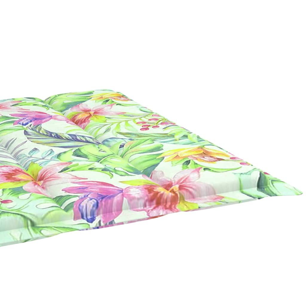 vidaXL Sun Lounger Cushion Leaf Pattern 78.7"x23.6"x1.2" Oxford Fabric