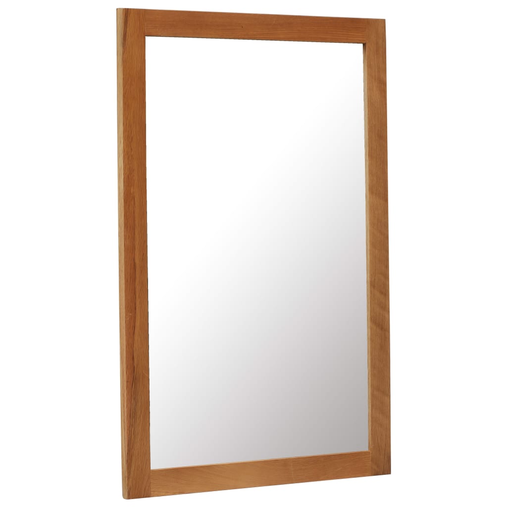 vidaXL Mirror 23.6"x35.4" Solid Oak Wood