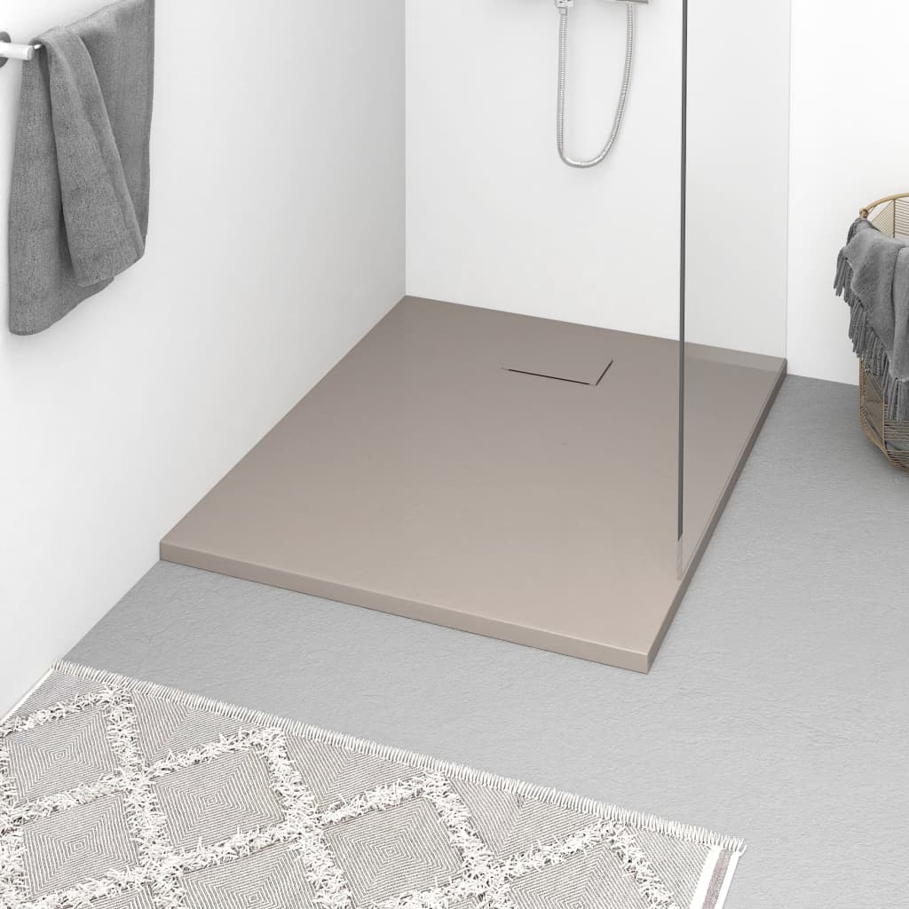 vidaXL Shower Base Tray SMC Brown 39.4"x31.5"