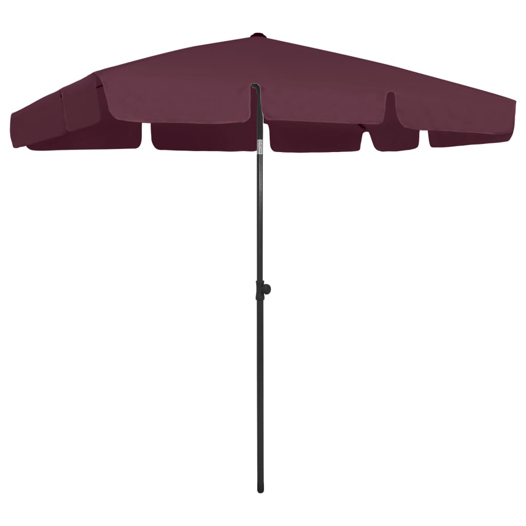 vidaXL Beach Parasol Bordeaux Red 78.7"x49.2"