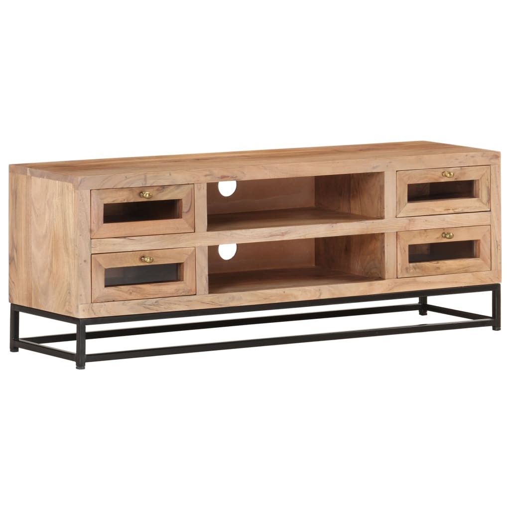 vidaXL TV Stand 43.3"x11.8"x15.7" Solid Wood Acacia