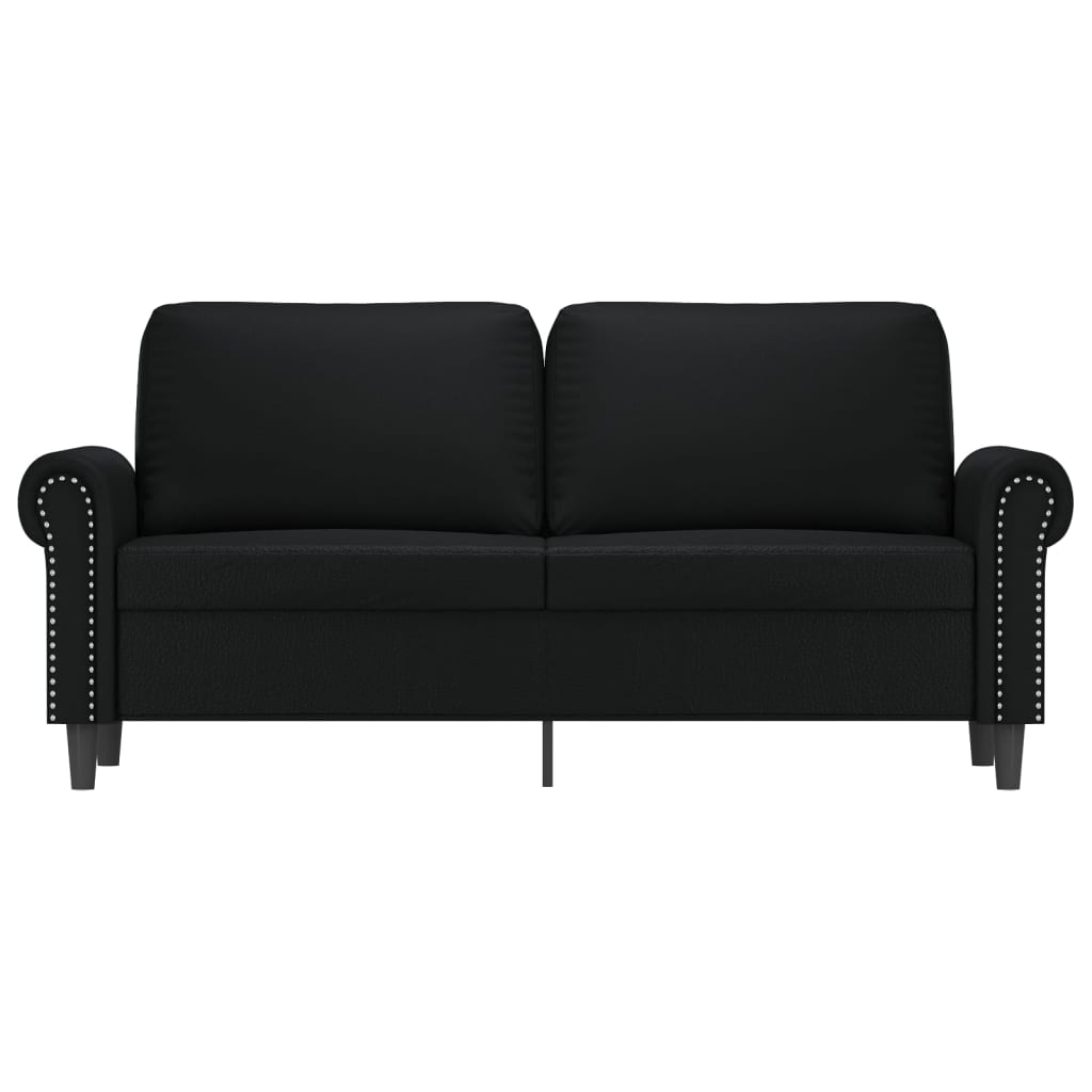 vidaXL 2-Seater Sofa Black 55.1" Faux Leather