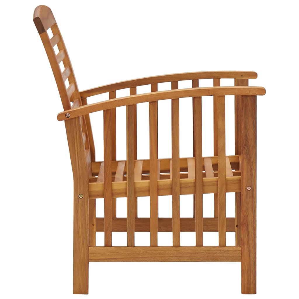 vidaXL Patio Chairs 2 pcs Solid Acacia Wood