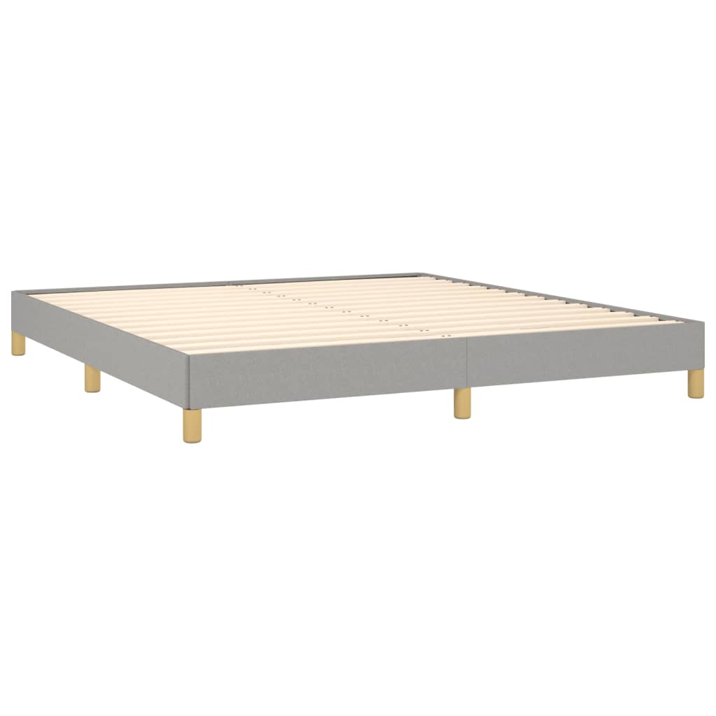 vidaXL Bed Frame Light Gray 59.8"x79.9" Queen Fabric