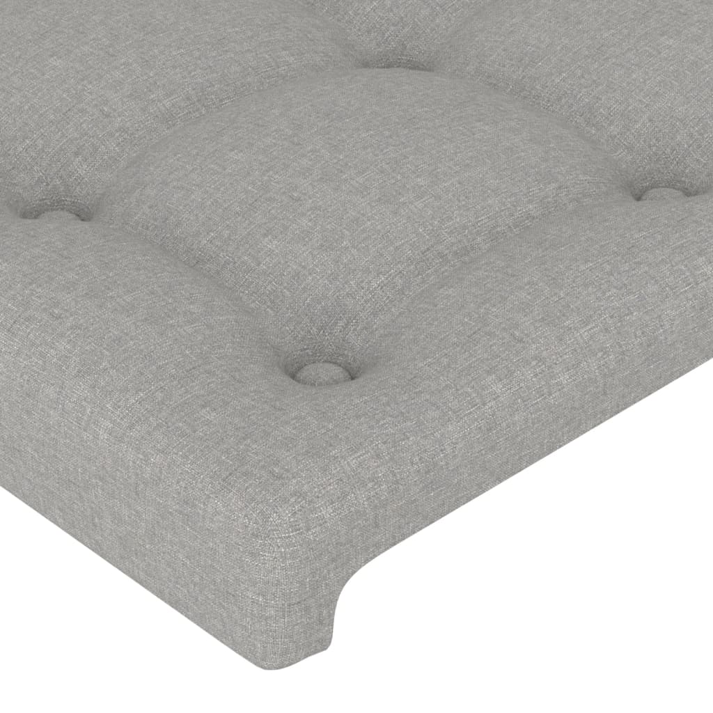 vidaXL LED Headboard Light Gray 63"x2"x30.7"/34.6" Fabric