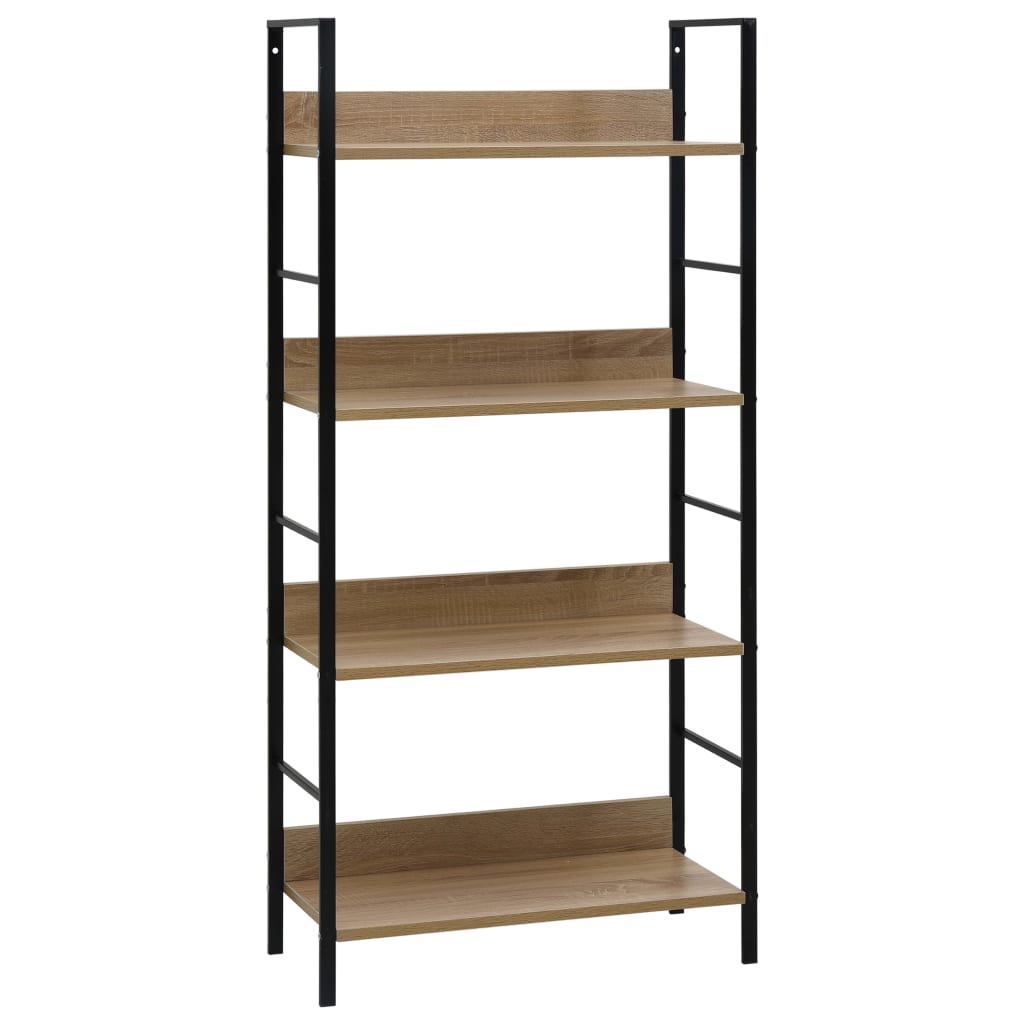 vidaXL 4-Layer Book Shelf Oak 23.6"x10.9"x49" Engineered Wood