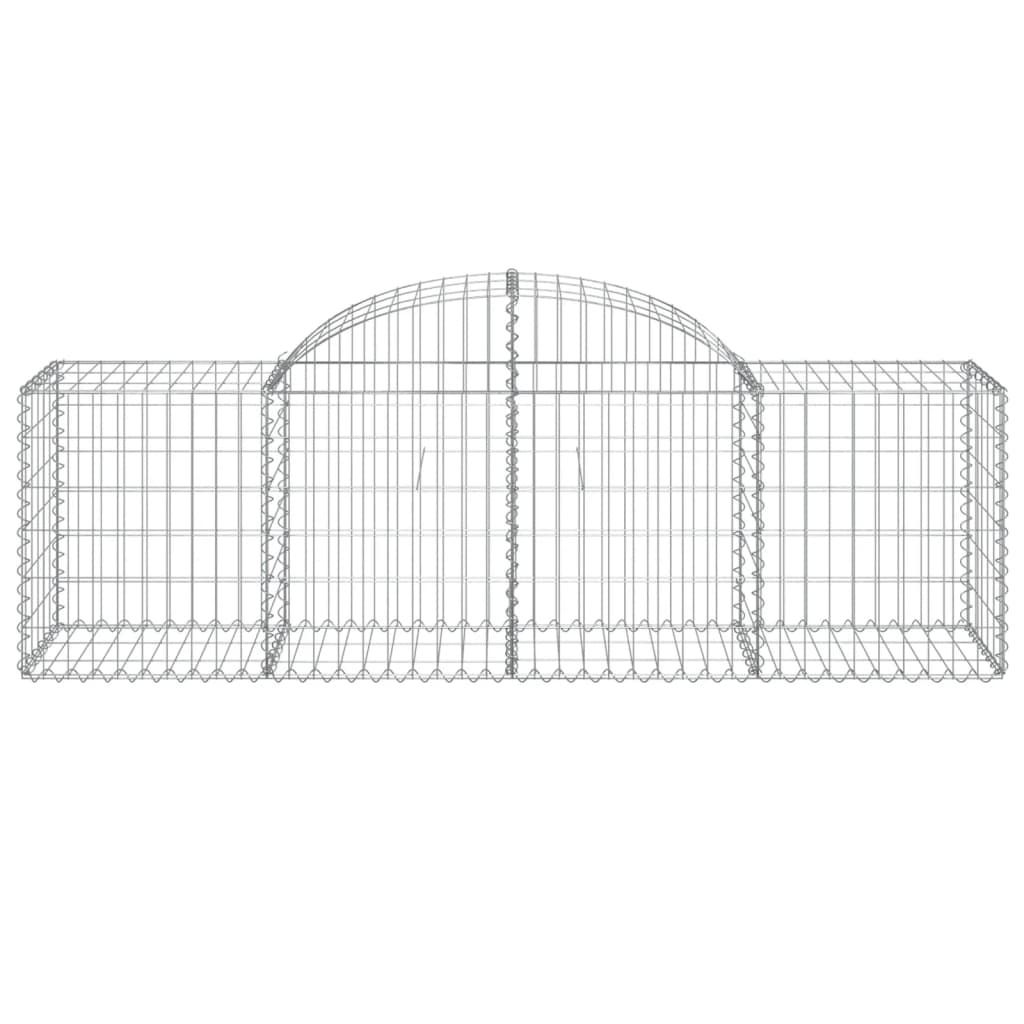 vidaXL Arched Gabion Baskets 8 pcs 78.7"x19.7"x23.6"/31.5" Galvanized Iron