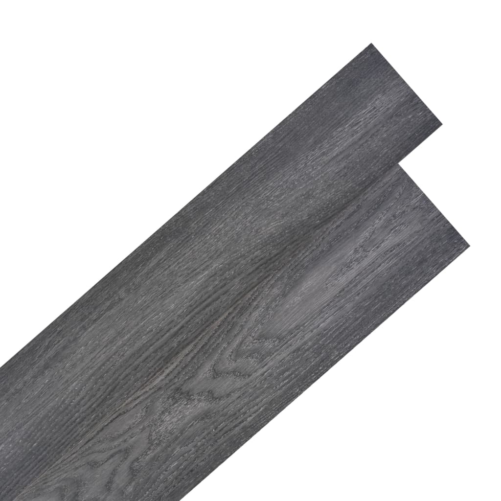 vidaXL Self-adhesive PVC Flooring Planks 54 ft² 0.08" Black and White