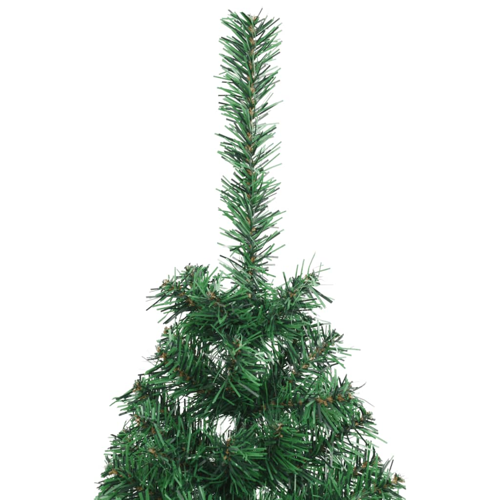 vidaXL Artificial Half Christmas Tree with Stand Green 4 ft PVC