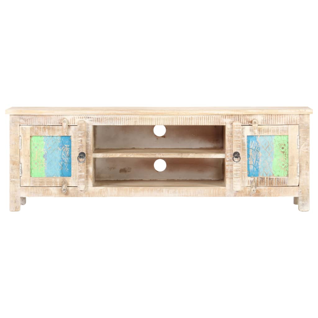 vidaXL TV Stand 47.2"x11.8"x15.7" Rough Acacia Wood