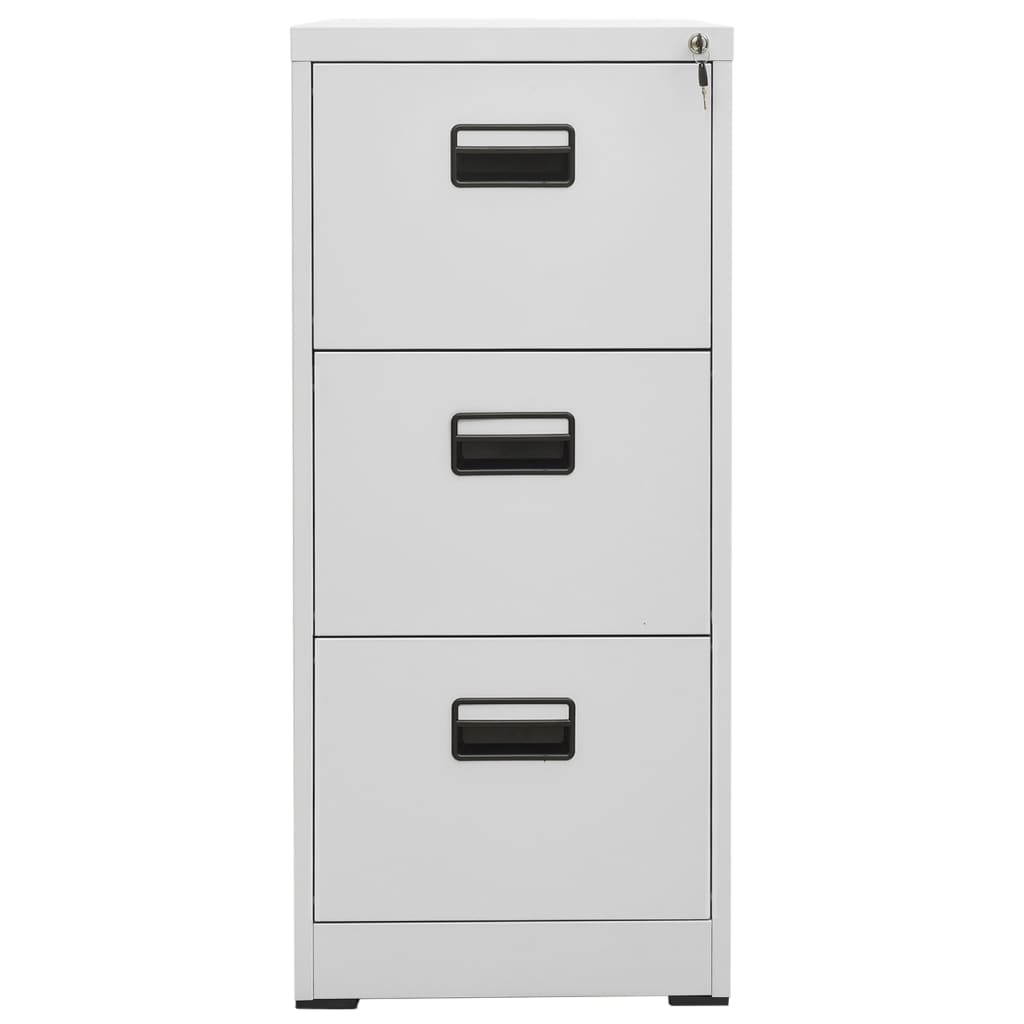 vidaXL Filing Cabinet Light Gray 18.1"x24.4"x40.4" Steel