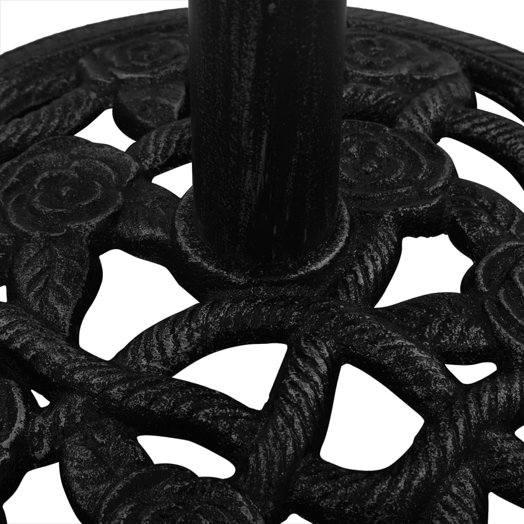 vidaXL Umbrella Base Black 15.7"x15.7"x12.6" Cast Iron