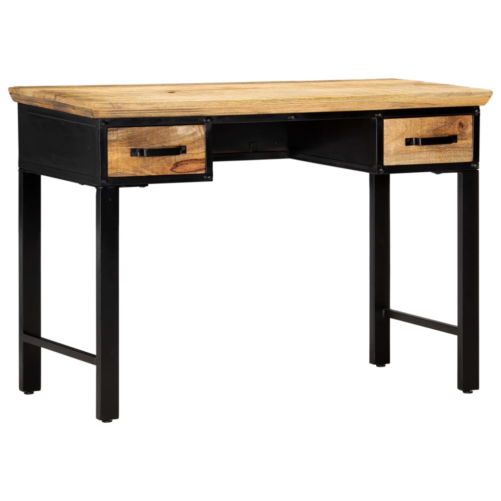 vidaXL Writing Table 43.3"x19.6"x29.9" Solid Mango Wood