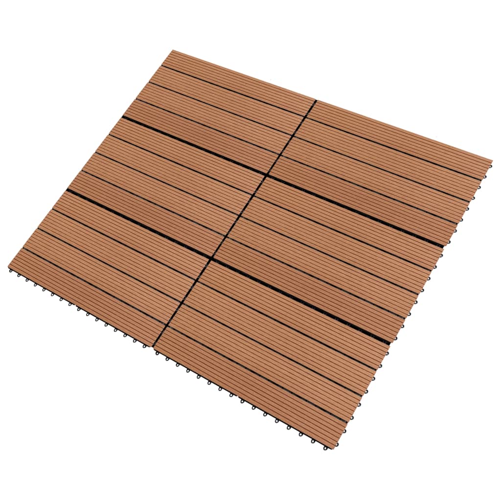 vidaXL WPC Tiles 23.6"x11.8" 6 pcs 10.8ft² Brown