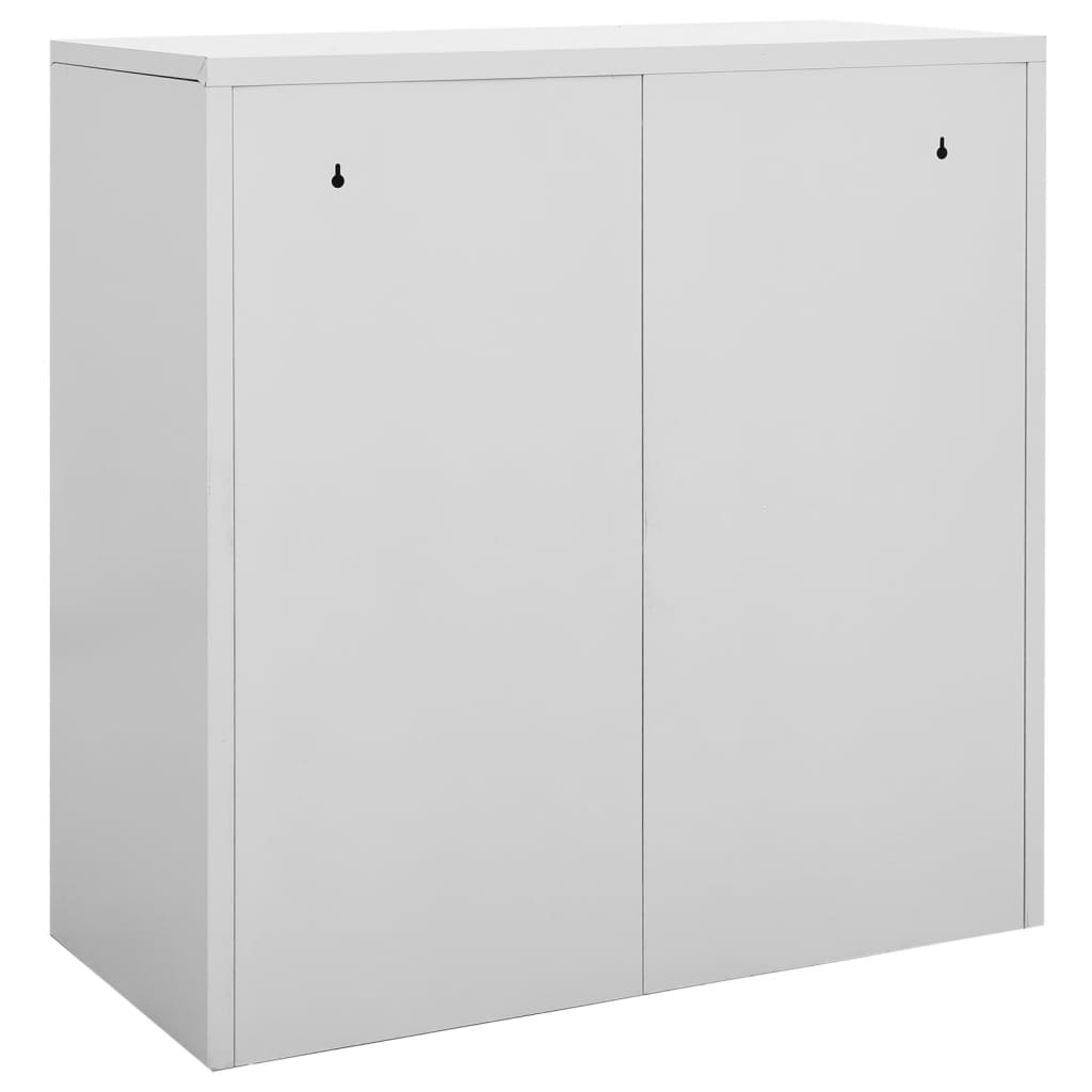 vidaXL Locker Cabinet Light Gray 35.4"x17.7"x36.4" Steel