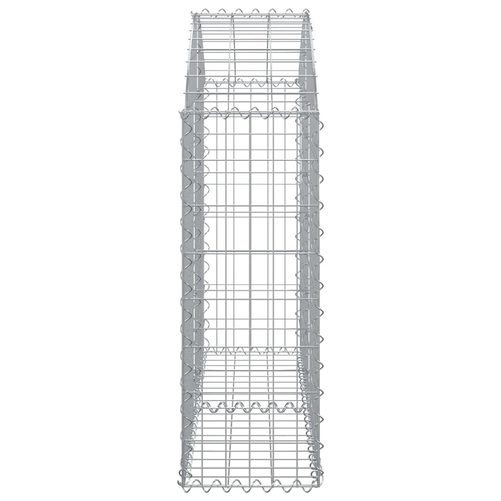 vidaXL Arched Gabion Basket 39.4"x11.8"x31.5"/39.4" Galvanized Iron