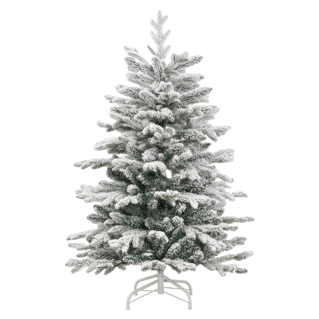 vidaXL Artificial Hinged Christmas Tree with Flocked Snow 59.1"