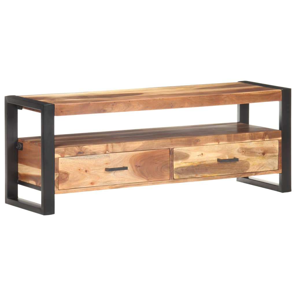 vidaXL TV Stand 47.2"x13.8"x17.7" Solid Wood with Honey Finish