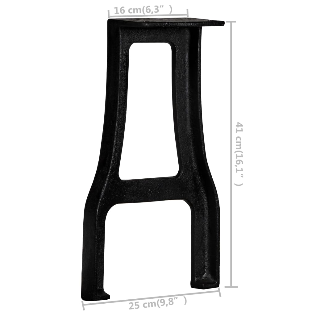 vidaXL Bench Legs 2 pcs A-Frame Cast Iron