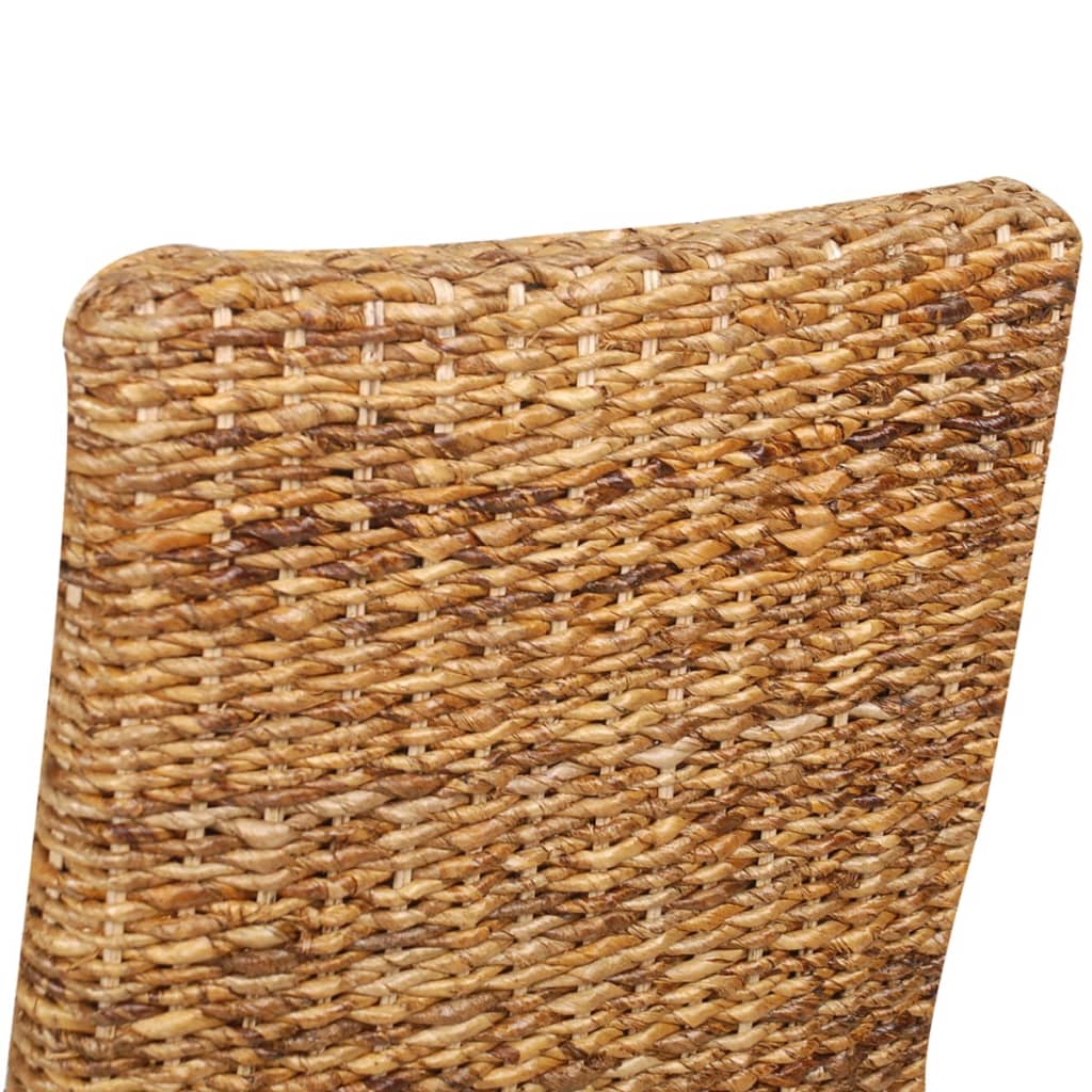 vidaXL Dining Chairs 2 pcs Abaca and Solid Mango Wood