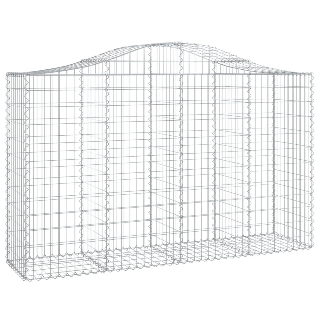 vidaXL Arched Gabion Baskets 12 pcs 78.7"x19.7"x47.2"/55.1" Galvanized Iron