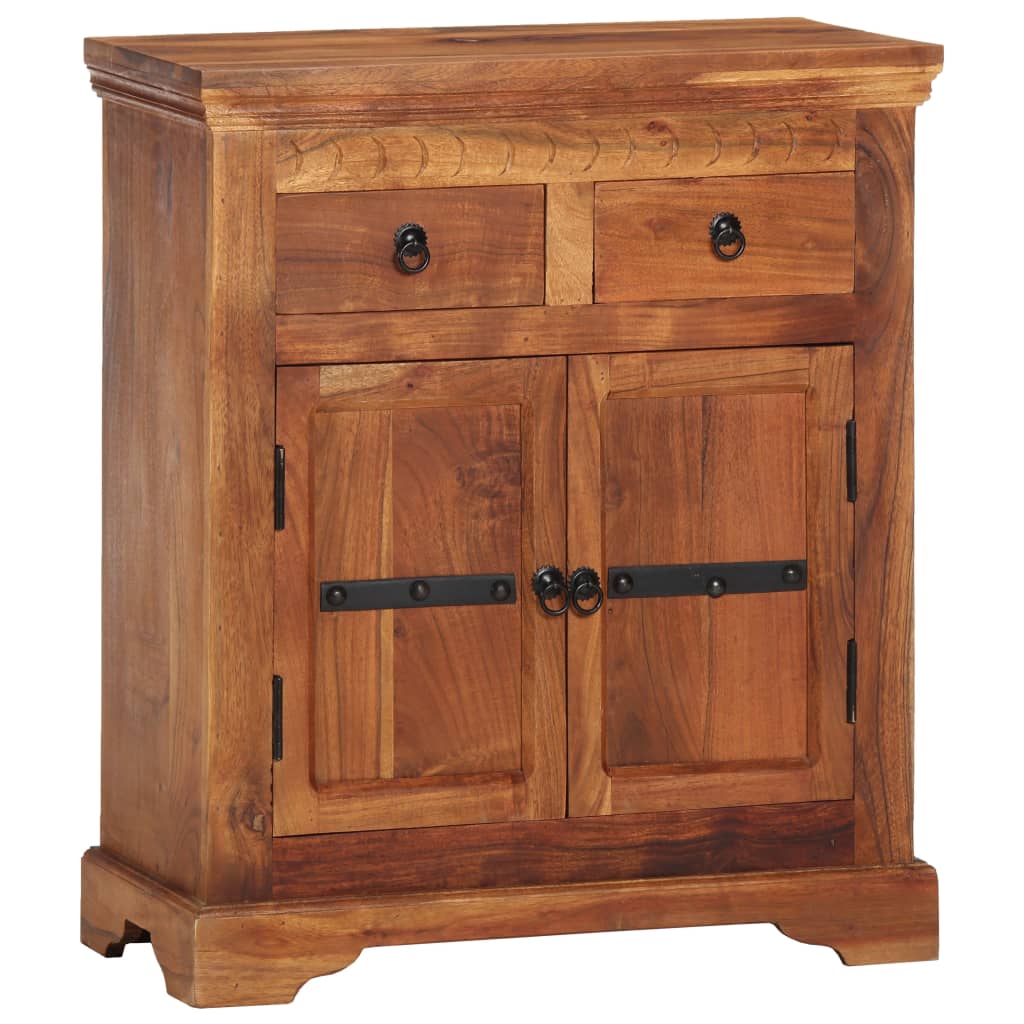 vidaXL Sideboard 24.8"x11.8"x29.5" Solid Acacia Wood