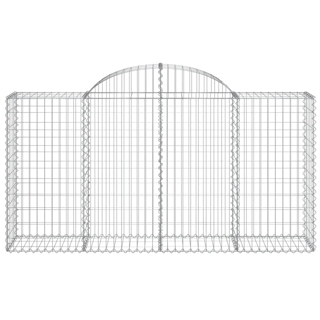 vidaXL Arched Gabion Baskets 4 pcs 78.7"x19.7"x39.4"/47.2" Galvanized Iron