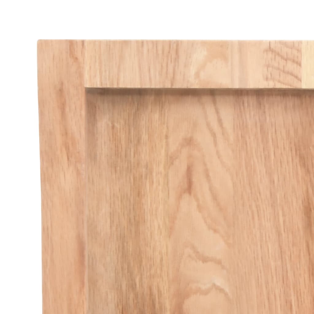 vidaXL Wall Shelf Light Brown 39.4"x15.7"x(0.8"-1.6") Treated Solid Wood Oak